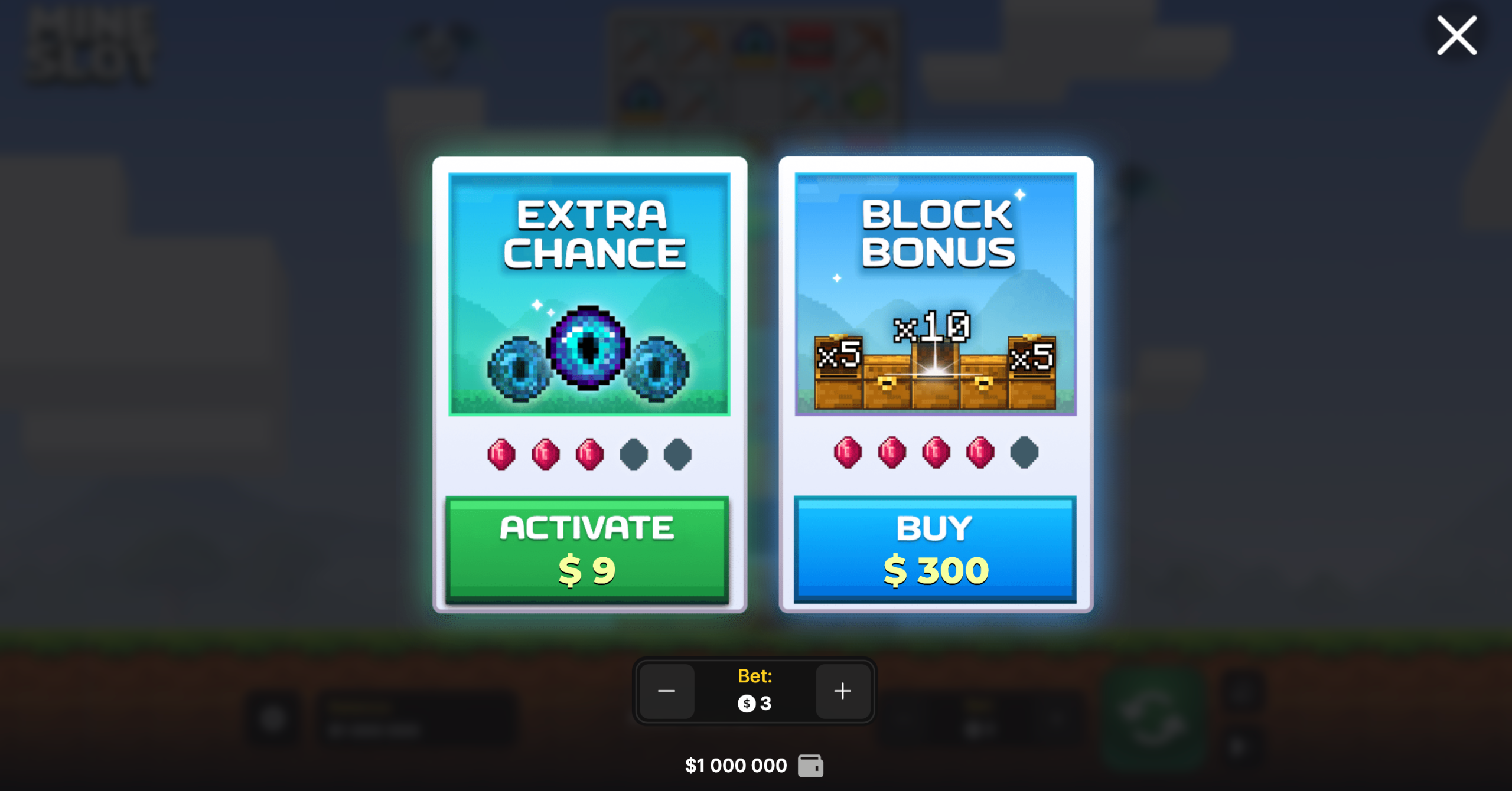 Mine game on PC.